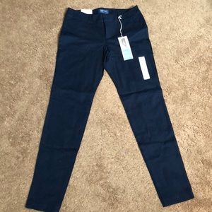Navy blue pixie full length pants